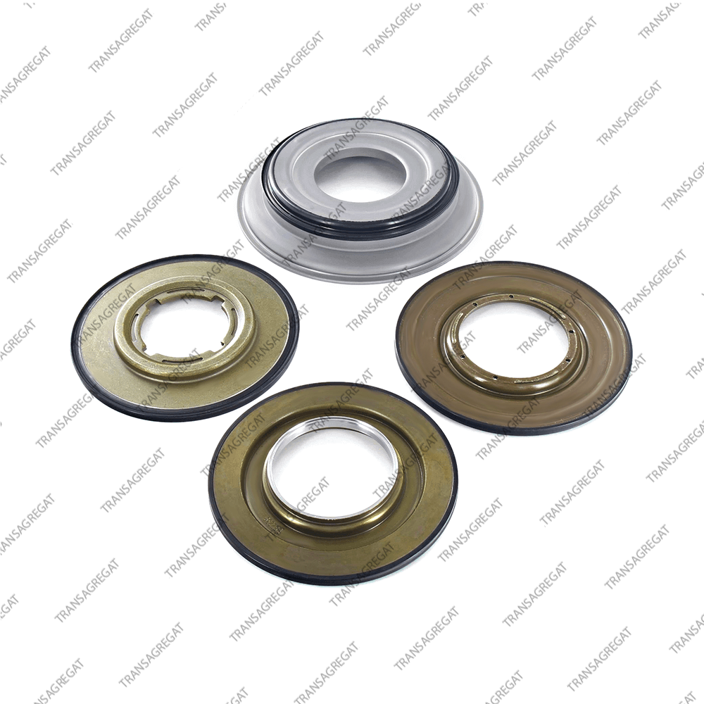 Комплект поршней (4шт., обрезиненные, контрпоршень C1 с вырезами внутри)*